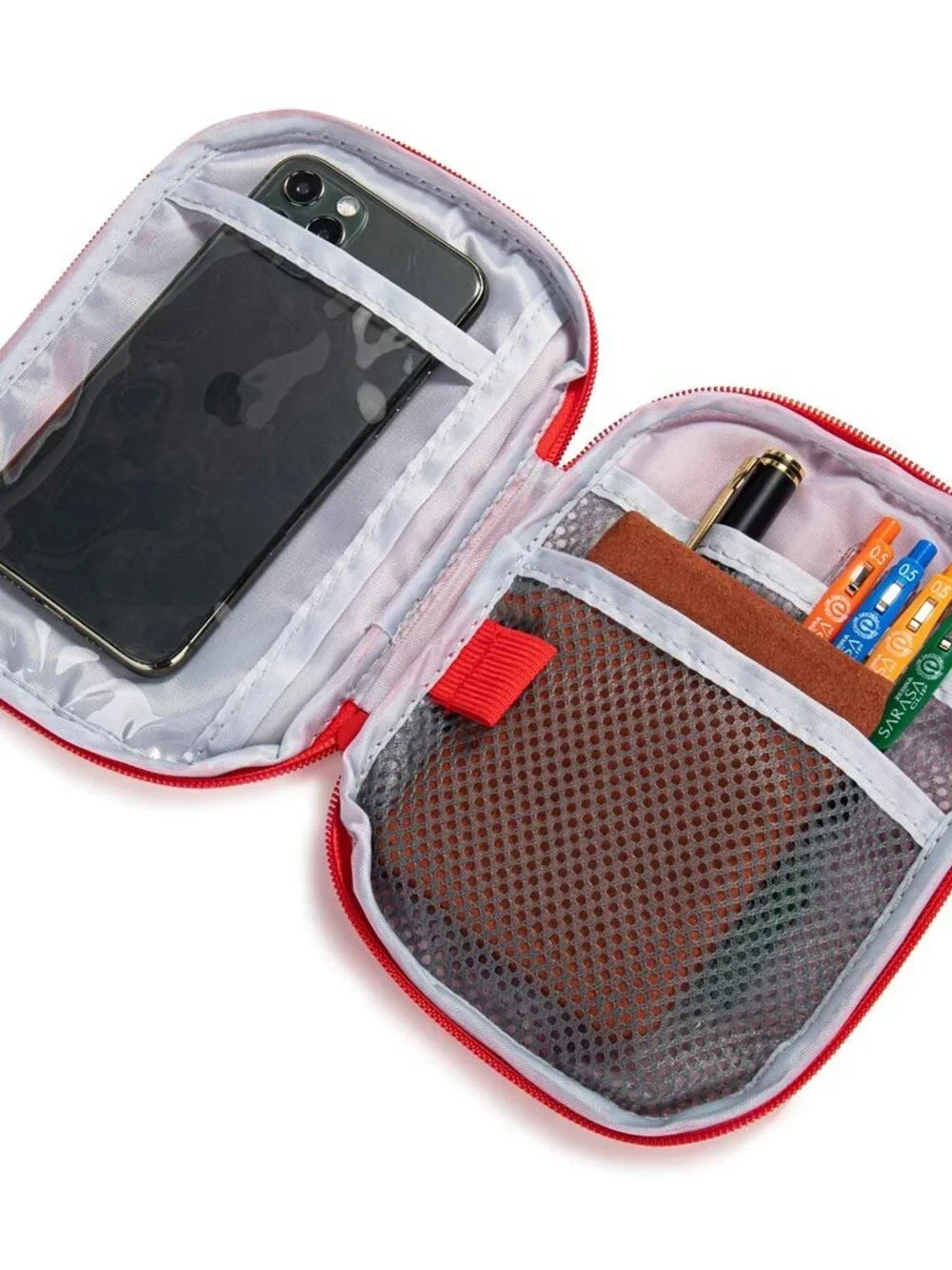 Red First Aid Bag Empty 1st Aid Bag Section Dividers Medical Travel Case Emergen
